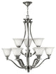 Hinkley Bolla Large Two Tier, Brushed Nickel