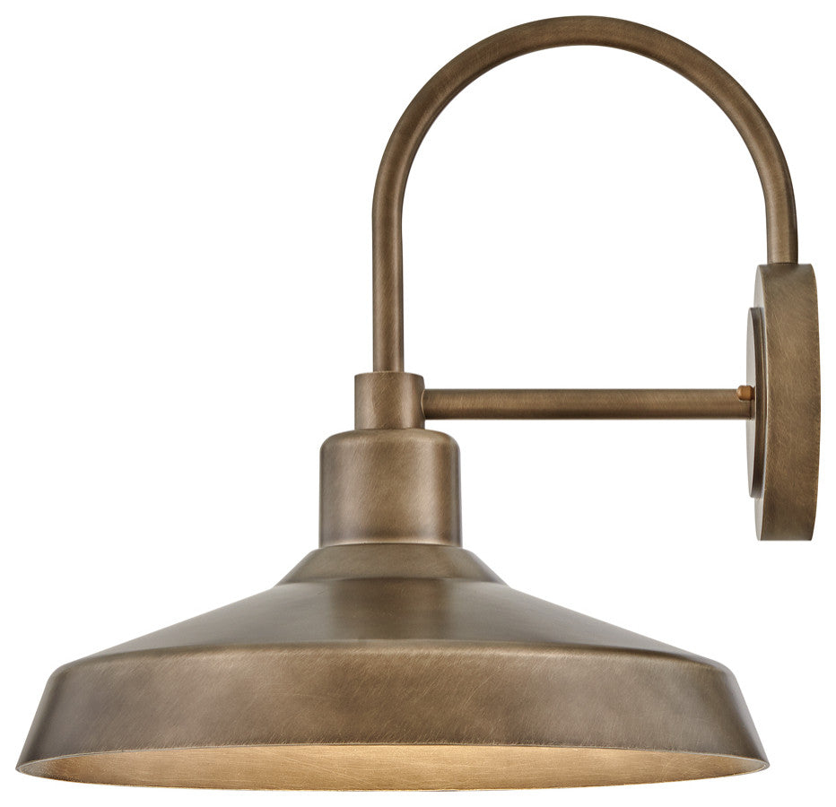 Hinkley Forge 16" Medium Outdoor Wall Mount Lantern, Burnished Bronze