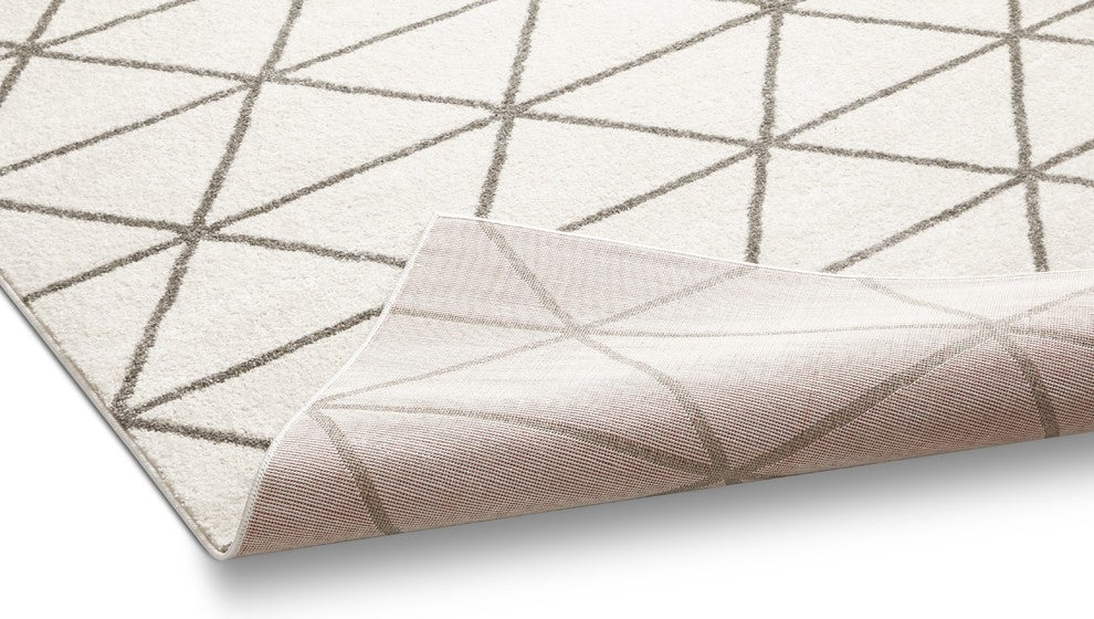 Well Woven Serenity Dulce Modern Geometric Triangles Ivory Area Rug SE-142