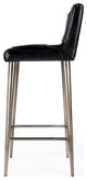 Maxwell Genuine Leather Bar Stool, Black