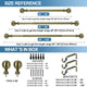 1" Steel Ball Drapery Curtain Rod, Antique Brass, 48"-84"