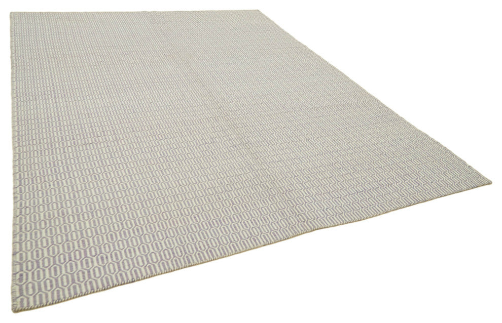 Rug N Carpet - Handmade Modern Design 8' 1'' x 10' 0'' Wool Unique Kilim Rug