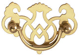 Chippendale Bail Pull Bright Solid Brass 2 7/8"  |