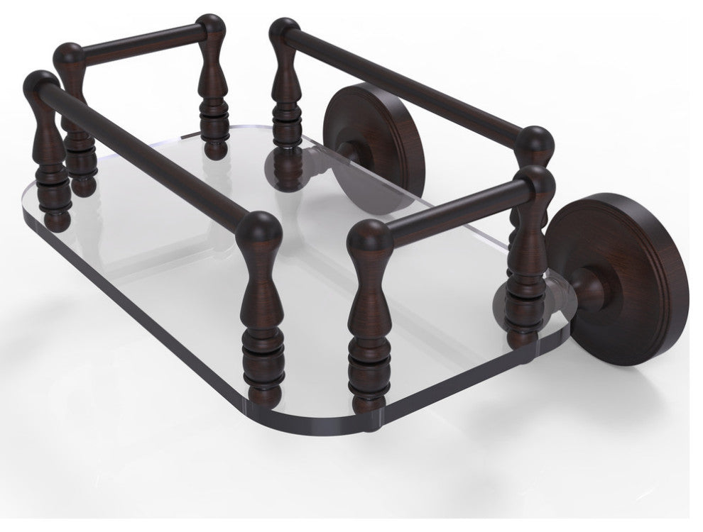 Prestige Regal Wall Mounted Glass Guest Towel Tray, Venetian Bronze