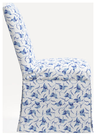Red from Scalamandre Claremont Dining Chair, Ivy Scroll Bluebell