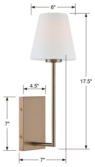 Crystorama LEN-250-OP-VG, 1-Light Wall Mount, Vibrant Gold