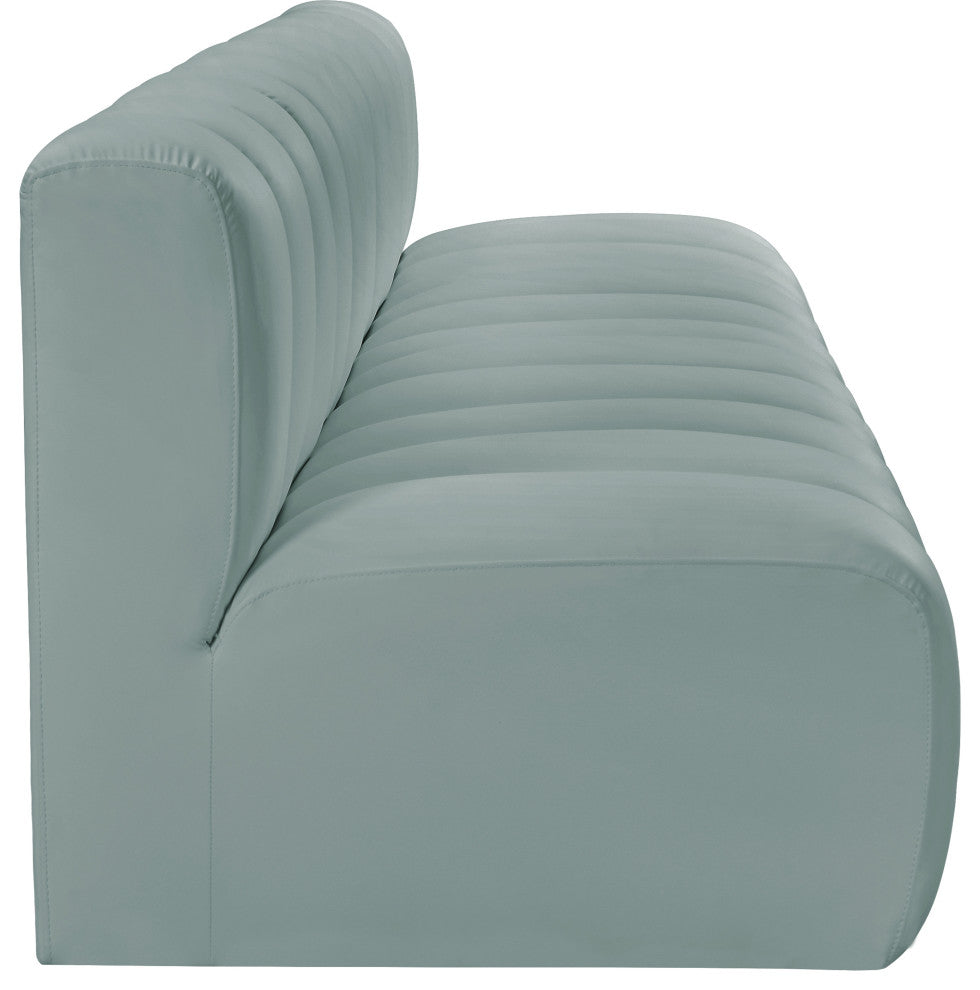 Arc Vegan Leather Upholstered 4-Pc. Modular Sofa, Green