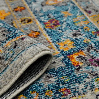 Montana Filomina Area Rug, Blue, 7'10" x 10'10", Bordered