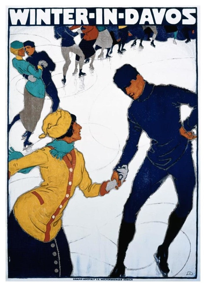 "Winter in Davos" Digital Paper Print by Burkhard Mangold, 33"x46"