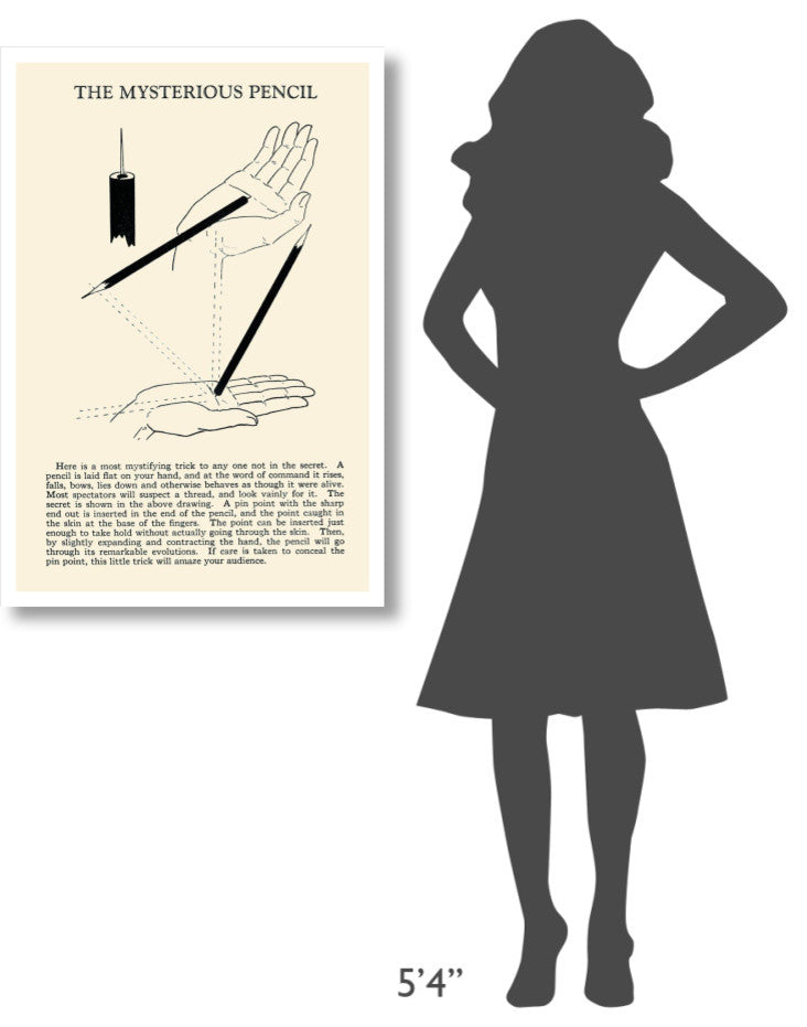 "The Mysterious Pencil" Digital Paper Print by Retromagic, 26"x38"