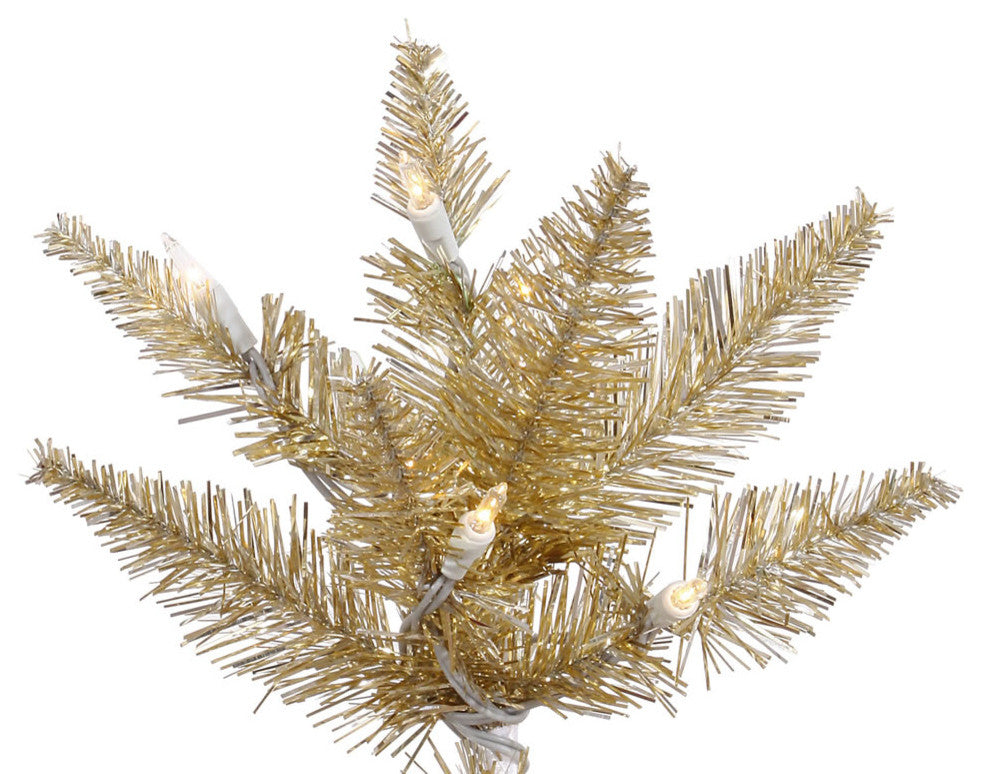 Vickerman 7.5'x52" Fir Tree, Dura-Lit 750 Warm White, Champagne, LED