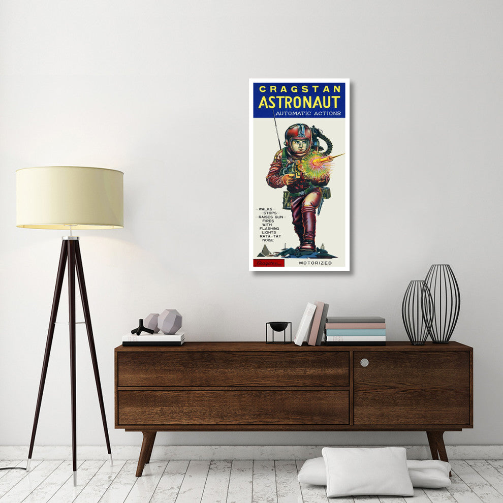 "Cragstan Astronaut Automatic Actions" Digital Paper Print by Retrobot, 24"x46"