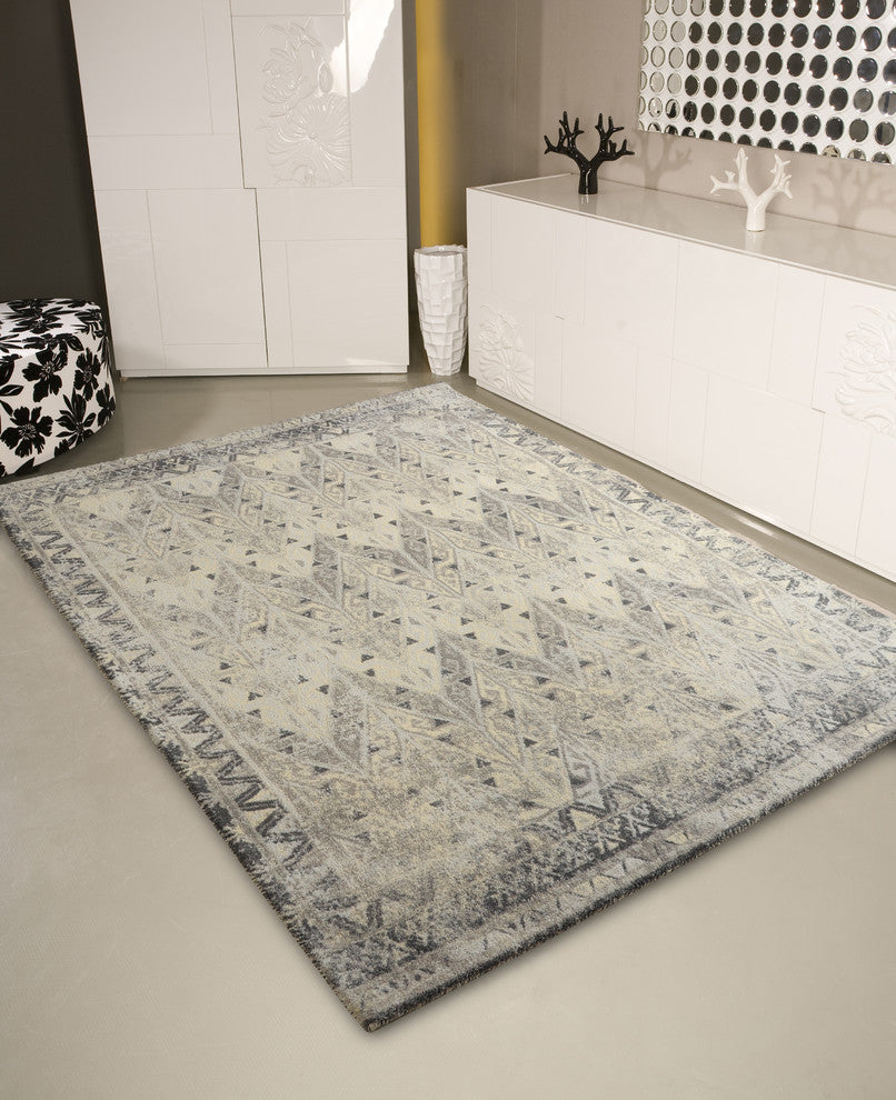 Gray Prime Distressed Vintage Inspired Area Rug, 5'x7'