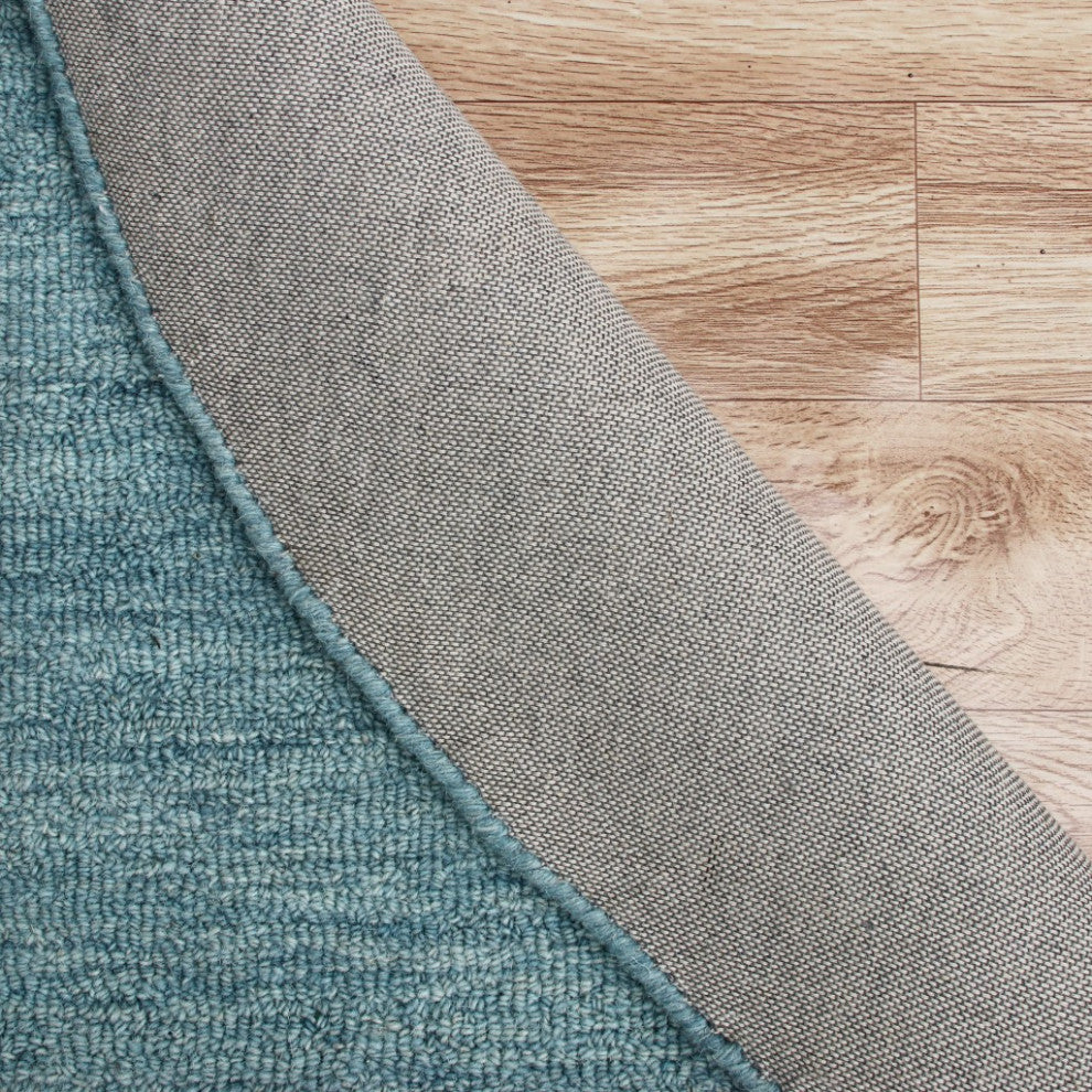 7" Round Blue Minimal Design Area Rug
