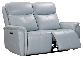 Cascade Seamist Grey Power Reclining Sofa and Loveseat