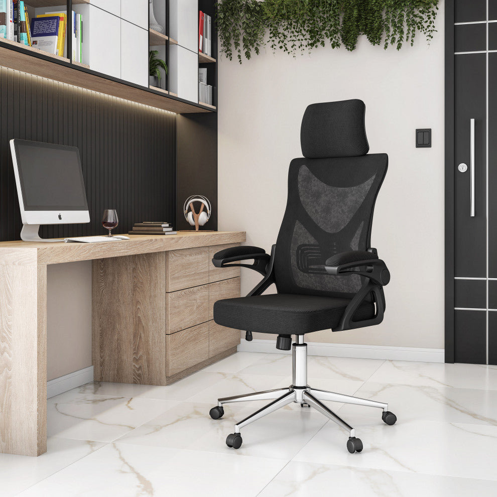 Techni Mobili Ergonomic Office Chair, Black
