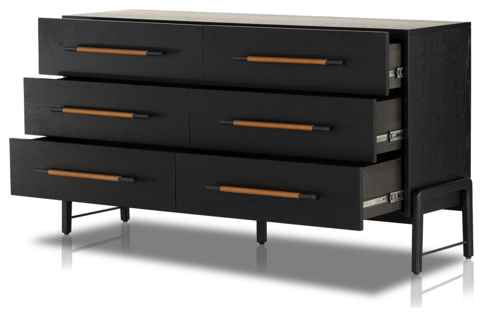 Rosedale 6 Drawer Dresser-Ebony Oak