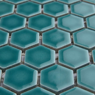Tribeca 1" Hex Jade Porcelain Floor and Wall Tile