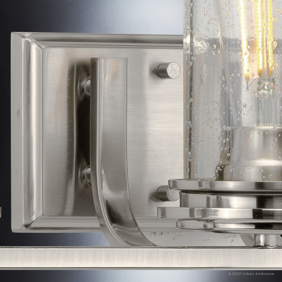 Luxury French Country Bath Vanity Light, Brushed Nickel, UHP3760