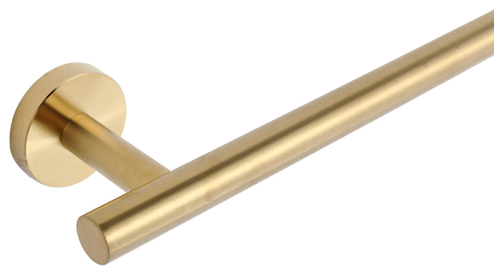 Elizabeth 24 in. Wall Mounted Towel Bar in Brass Gold