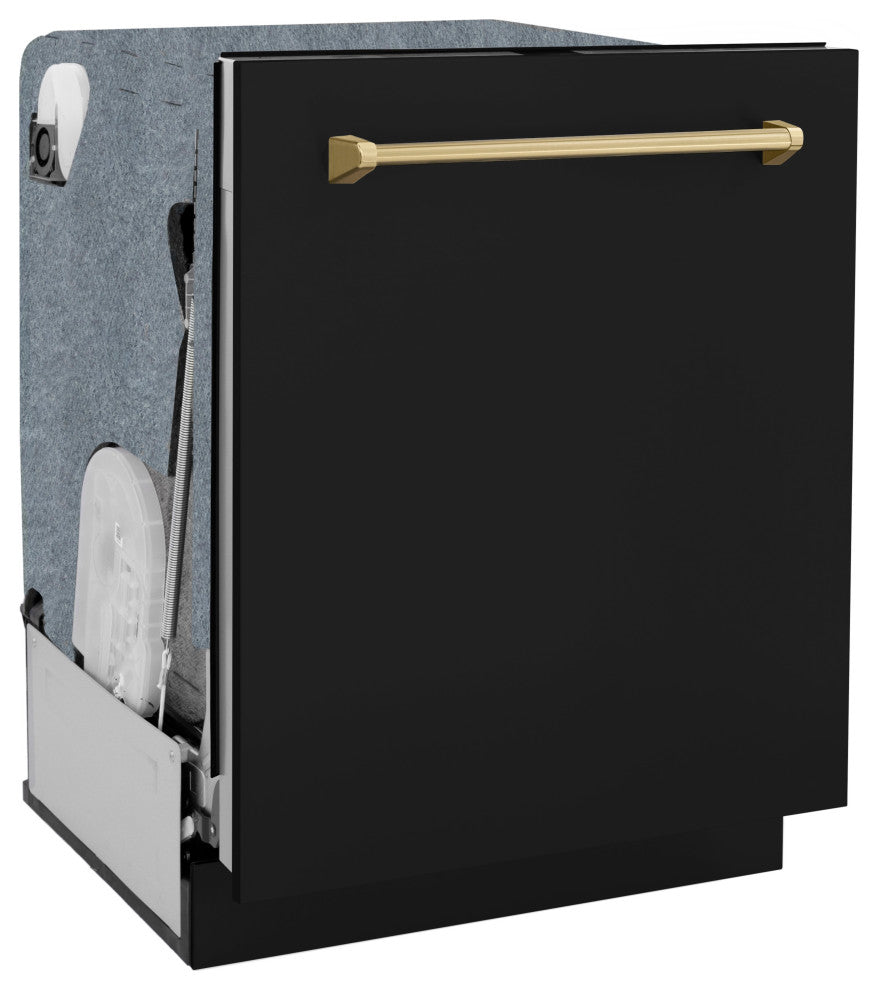 ZLINE 24 In. Autograph Edition Tall Tub Dishwasher, DWMTZ-BLM-24-CB