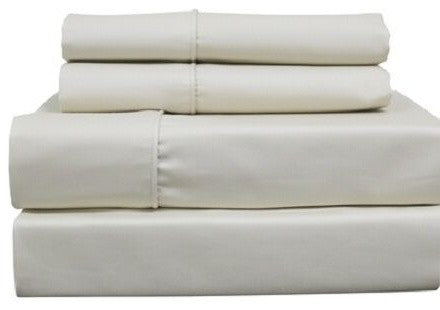 Attached Waterbed Sheet Set 650 TC Solid Sateen, Ivory, King/Calking