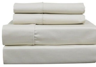 Attached Waterbed Sheet Set 650 TC Solid Sateen, Ivory, King/Calking