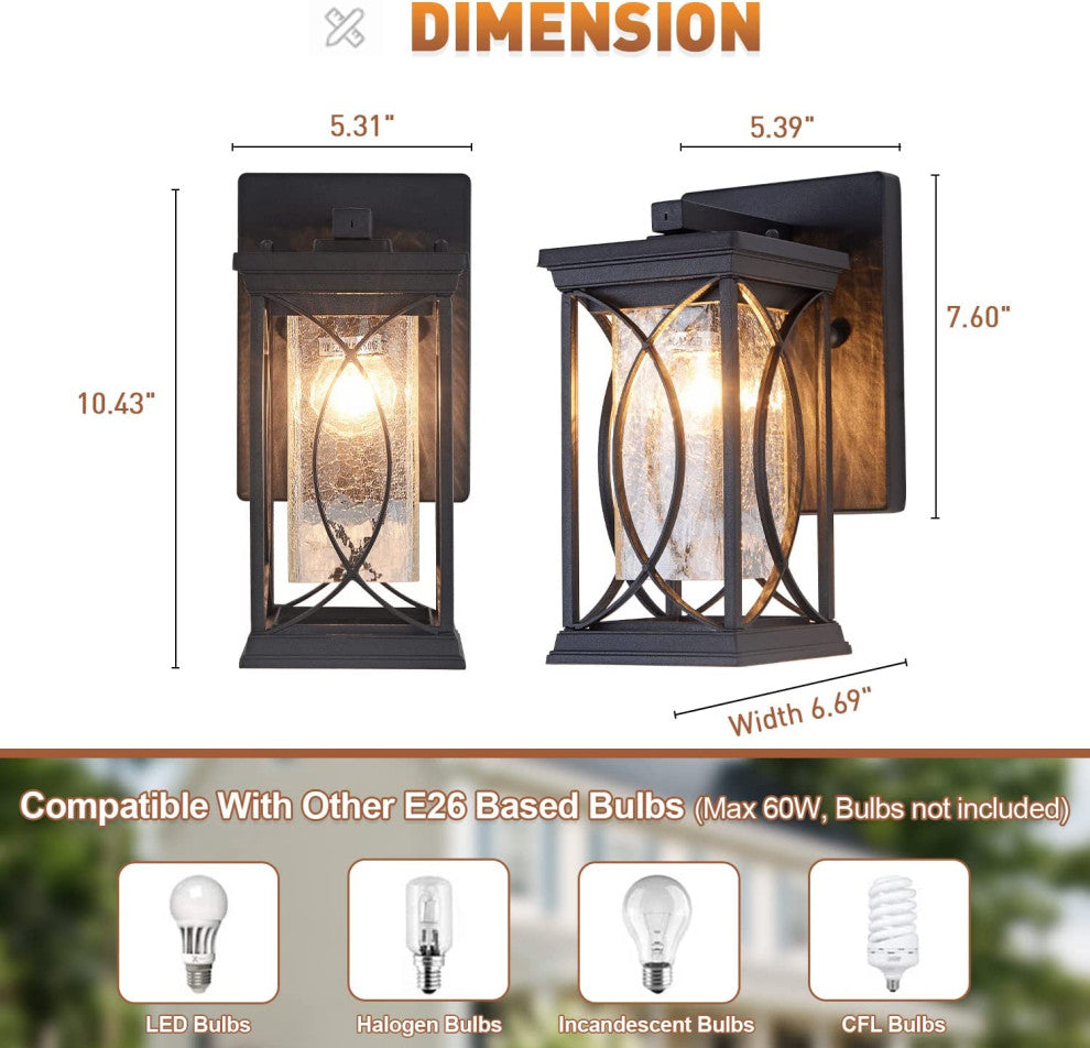Industrial Outdoor Wall Light Fixture Aluminum Exterior Wall Lamp