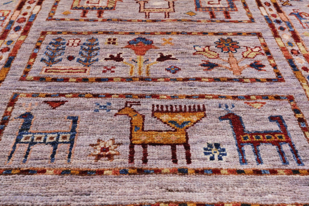 2' 8" X 3' 11" Handmade Tribal Persian Gabbeh Wool Rug Q8389