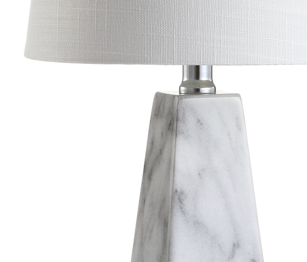 Owen 20.5" Resin LED Table Lamp, White Marble