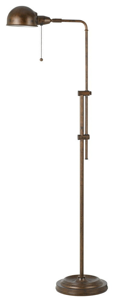 60W Croby Pharmacy Floor Lamp, Rust Finish