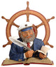Captain and Ship Wheel Wall Plaque