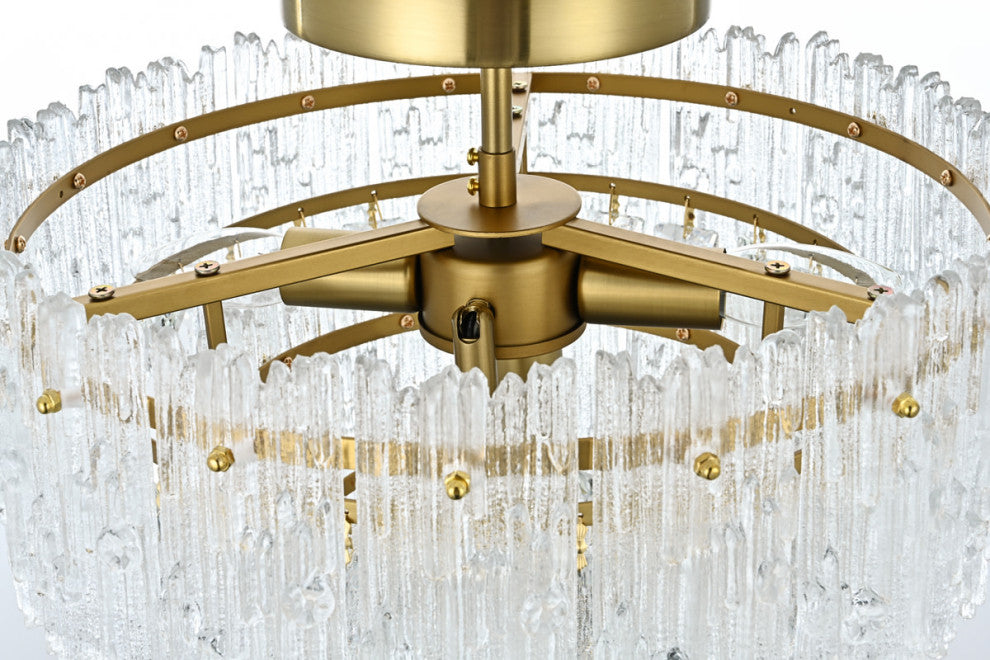 Elegant Lighting 1780F15 Emilia 4 Light 15"W Semi-Flush Ceiling - Chrome