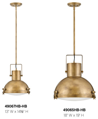 Hinkley Nautique Medium Pendant, Heritage Brass