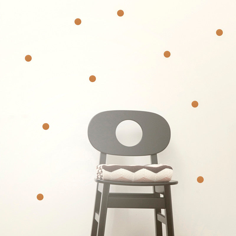 Kidswallsticker Mini Dots, Copper, 54 Dots