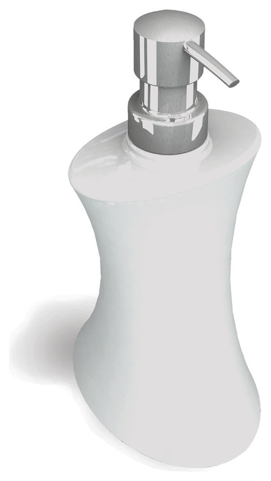 Secret Bath. White porcelain table soap dispenser. Amara collection