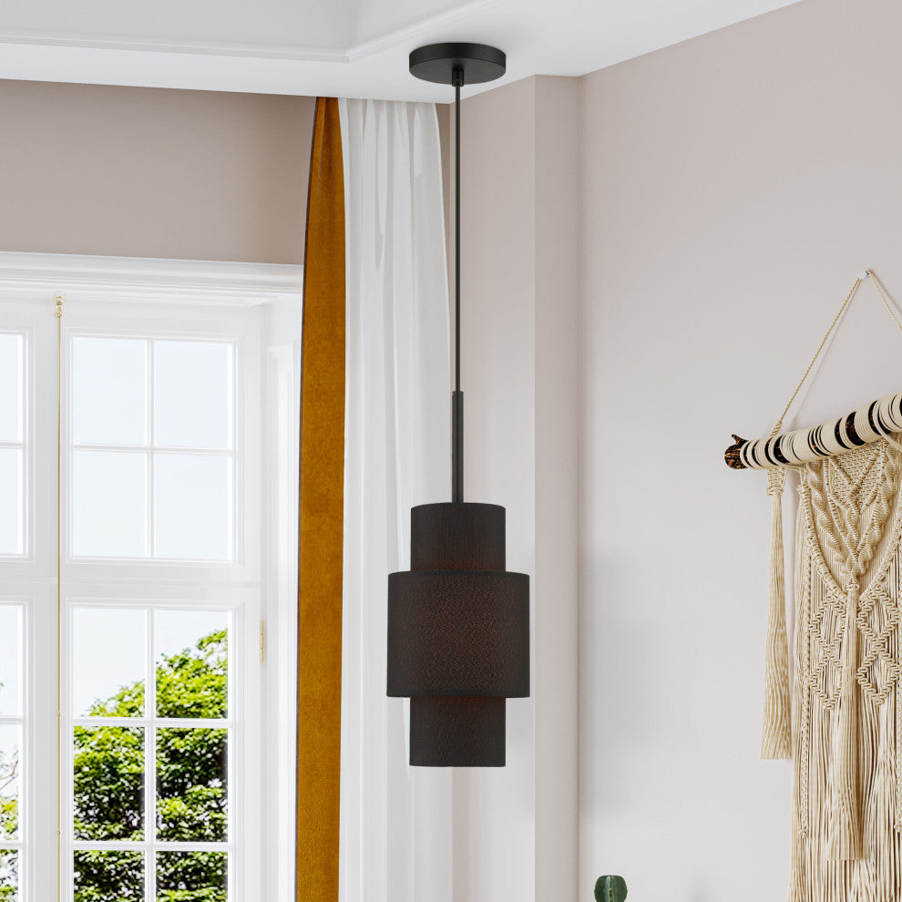 Livex Lighting Sentosa 1-Light Black Pendant