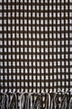 Homespun Fringed 100% Cotton Tablecloth, Chocolate, 60"x84"