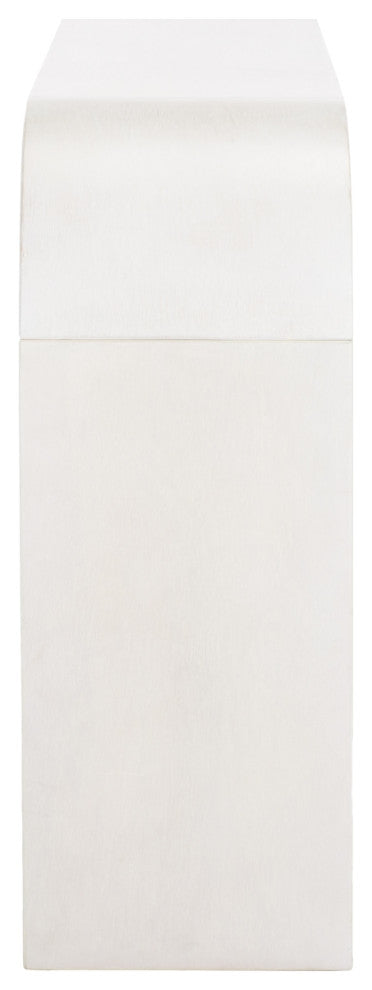 Safavieh Liasonya Curved Console Table, White Washed