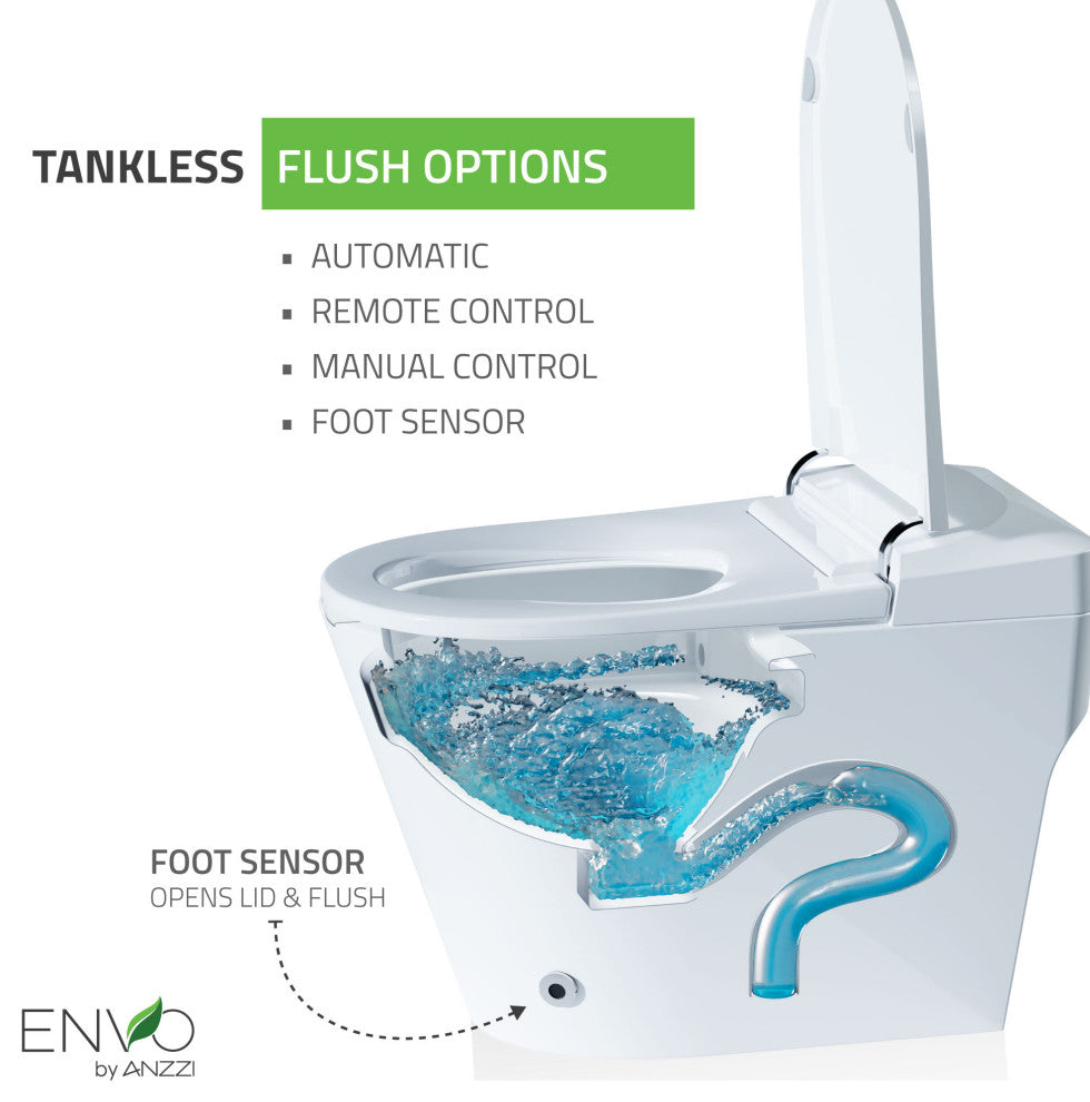 ENVO Echo Wifi Elongated Smart Toilet Bidet, Matte Black