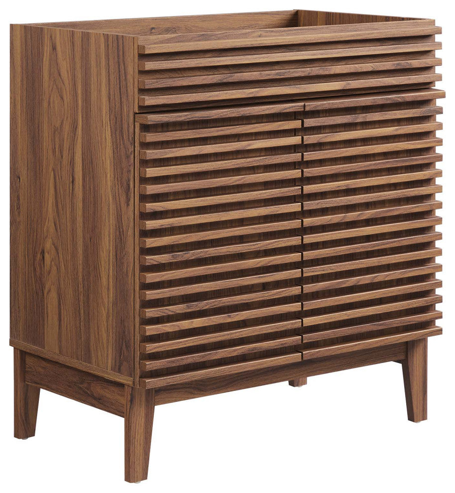 Render 30" Bathroom Vanity Cabinet, Walnut