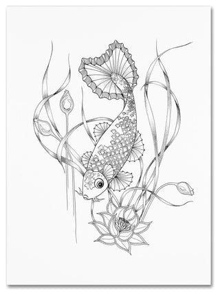 The Tangled Peacock 'Koi' Canvas Art, 24 x 18