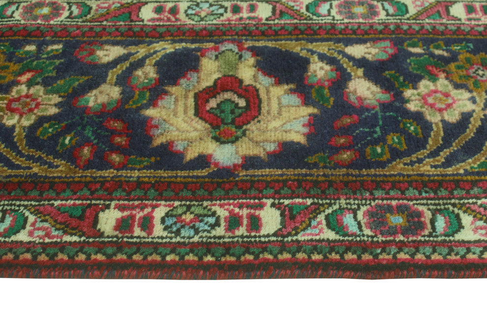 Fine Vintage Distressed Clyde Red/Navy Rug, 8'2 x 11'4