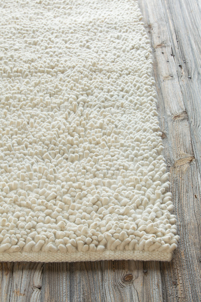 Strata Contemporary Area Rug, White, 9'x13' Rectangle