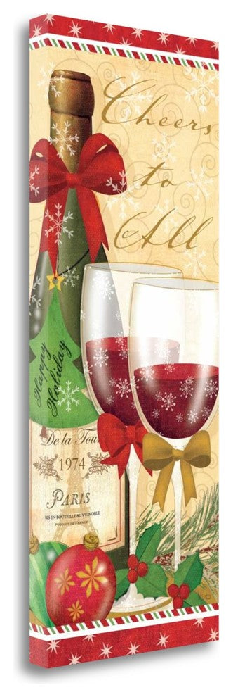 "Holiday Cheers I" By Veronique Charron, Giclee Print on Gallery Wrap Canvas
