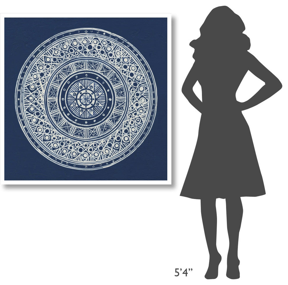 "Seville IV Dark Blue FB" Digital Paper Print by Kathrine Lovell, 42"x42"