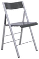 LeisureMod Menno Modern Acrylic Folding Chair Transparent Black
