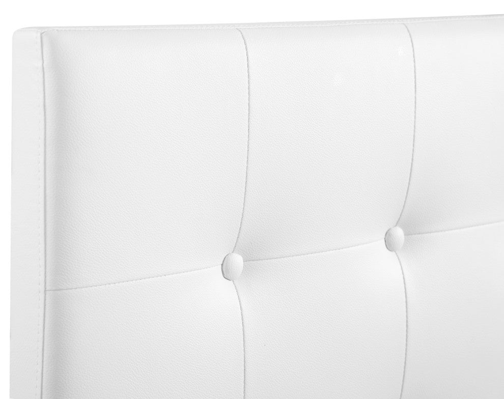 Novo 2 Faux Leather Adjustable Headboard, White, Twin