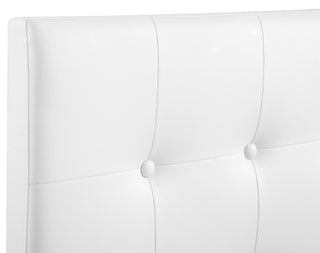 Novo 2 Faux Leather Adjustable Headboard, White, Twin