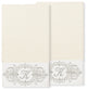 Linum Home Turkish Cotton Monica 2-Piece Embellished Bath Towel Set, Cream